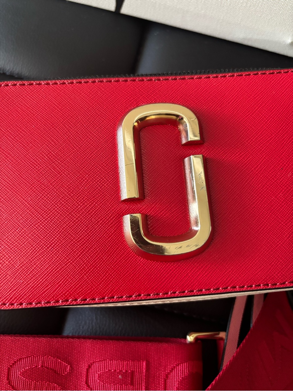 Marc Jacobs Red Snapshot Camera Crossbody with Wide Logo Strap - Picture 8 of 12